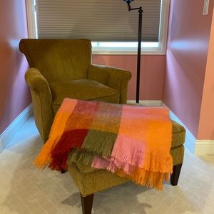 Anthropologie Throw Blanket - Pink, Orange, Tan